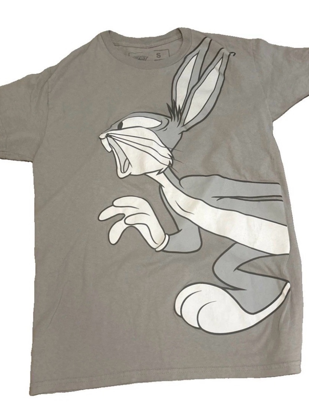 Looney Tunes Shirt Mens Medium Gray Bugs Bunny Cartoon Graphic Tee T-Shirt